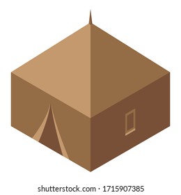 Tourist tent icon. Isometric of tourist tent vector icon for web design isolated on white background