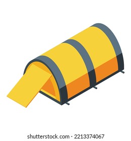 Tourist tent icon isometric vector. Campsite house. Travel equipment