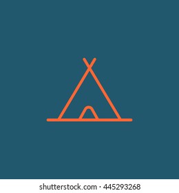  Tourist tent icon vector, 