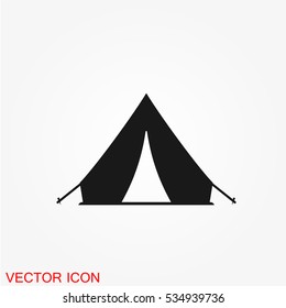 Tourist Tent Icon Vector