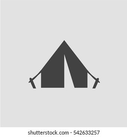 Tourist tent icon vector