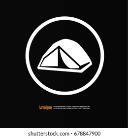 Tourist tent icon.vector illustration.