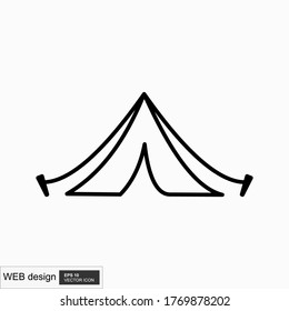 Tienda de turismo. Un solo icono. Ilustración vectorial.