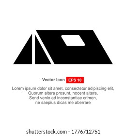 Tourist tent. Single icon. Vector illustration.