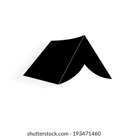 Tourist tent. Single icon. Vector illustration.