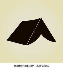Tourist tent. Single icon. Vector illustration