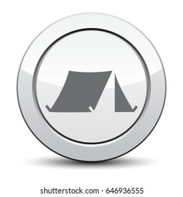 Tourist tent. Single icon. Vector illustration