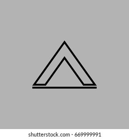Tourist tent. Single icon. Vector illustration.