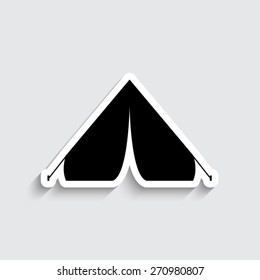 Tourist tent  - vector icon