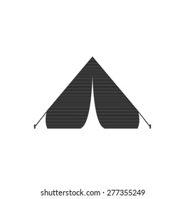 Tourist tent - vector icon