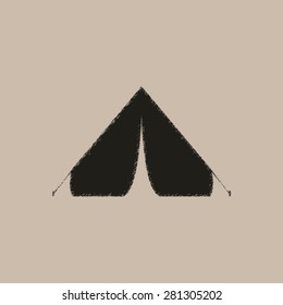 Tourist tent  - vector icon