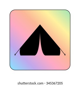 Tourist tent - vector icon