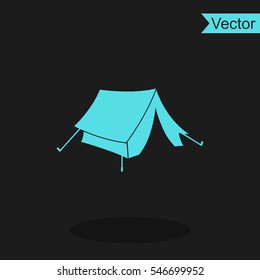 Tourist tent vector icon.