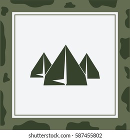 Tourist Tent  Vector Icon.
