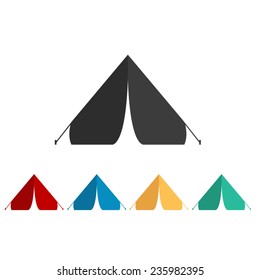 Tourist tent  - vector icon, flat design