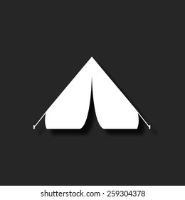 Tourist tent  - vector icon with shadow