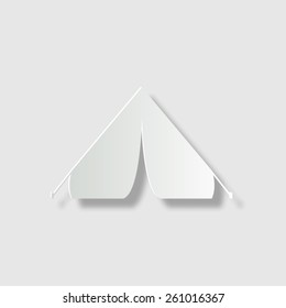 Tourist tent  - vector icon with shadow
