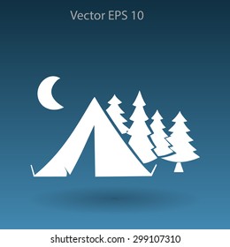 Tourist tent vector illustration