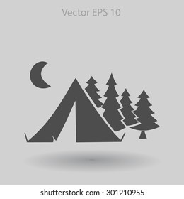 Tourist tent vector illustration