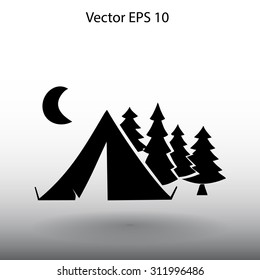 Tourist tent vector illustration