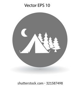 Tourist tent vector illustration