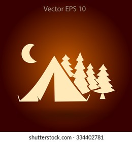Tourist tent vector illustration