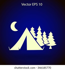 Tourist tent vector illustration