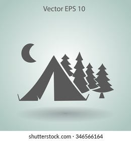 Tourist tent vector illustration