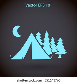Tourist tent vector illustration