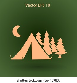 Tourist tent vector illustration