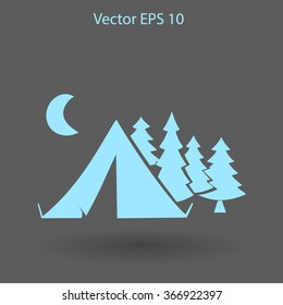 Tourist tent vector illustration
