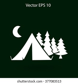 Tourist tent vector illustration