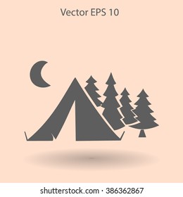 Tourist tent vector illustration