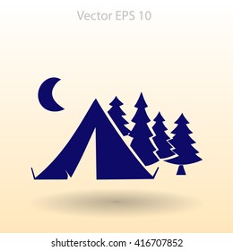 Tourist tent vector illustration