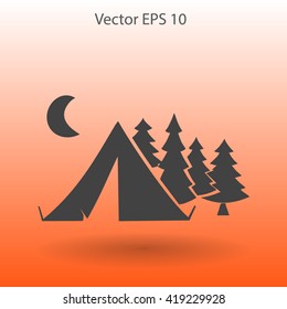 Tourist tent vector illustration