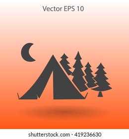 Tourist tent vector illustration