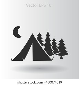 Tourist tent vector illustration