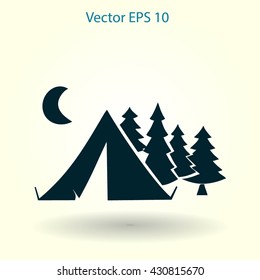Tourist tent vector illustration