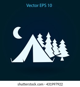 Tourist tent vector illustration