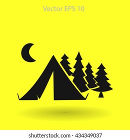 Tourist tent vector illustration