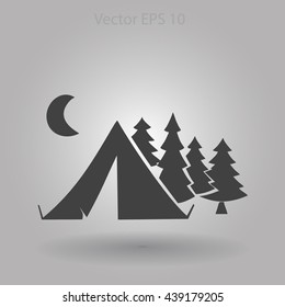Tourist tent vector illustration