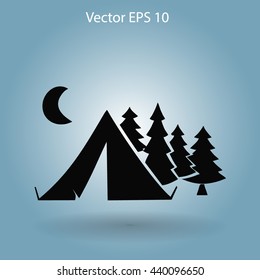 Tourist tent vector illustration