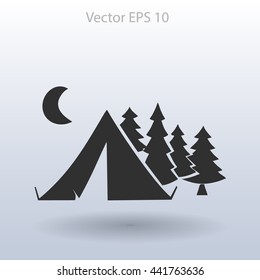 Tourist tent vector illustration