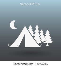 Tourist tent vector illustration
