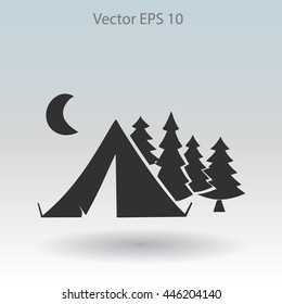 Tourist tent vector illustration