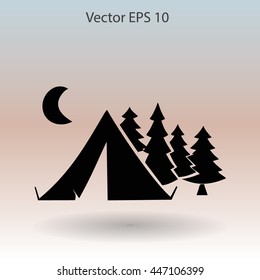 Tourist tent vector illustration