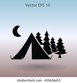 Tourist tent vector illustration