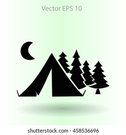 Tourist tent vector illustration