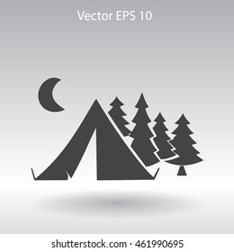 Tourist tent vector illustration