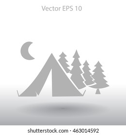 Tourist tent vector illustration
